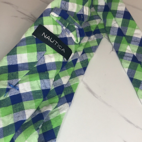 Nautical green plaid tie - Picture 2 of 2
